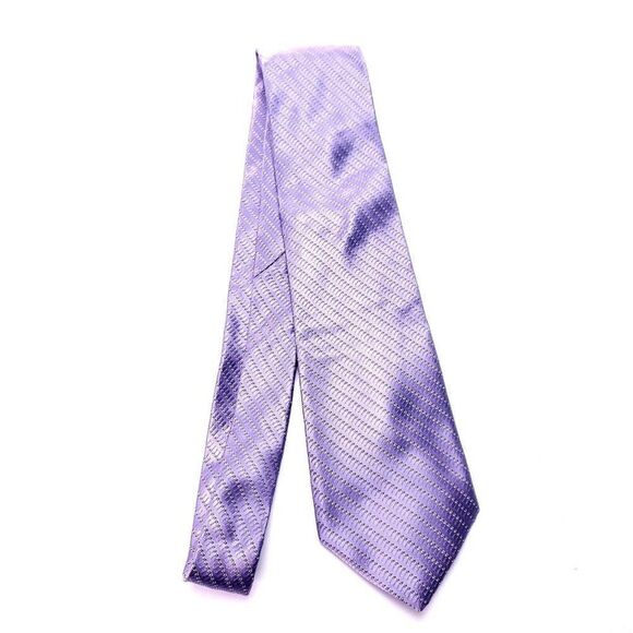 Michael Kors Purple Silk Tie Woven Graphic Knit - Picture 6 of 6